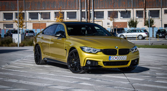 BMW Rad 4 Gran Coupé M440i xDrive M Performance, M výfuk, HUD, Harman Kardon, Austin Yellow, TO