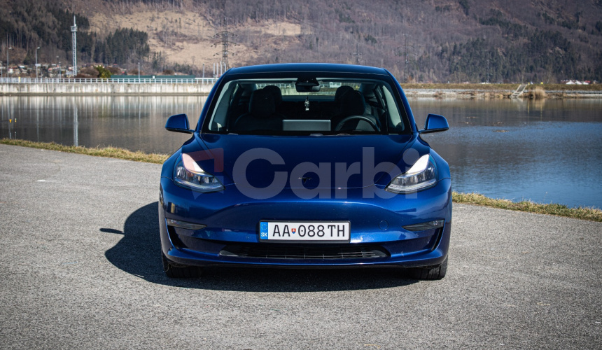 Tesla Model 3 Long Range, Premium Sound, Ťažné, Deep Blue Met, po servise, DPH