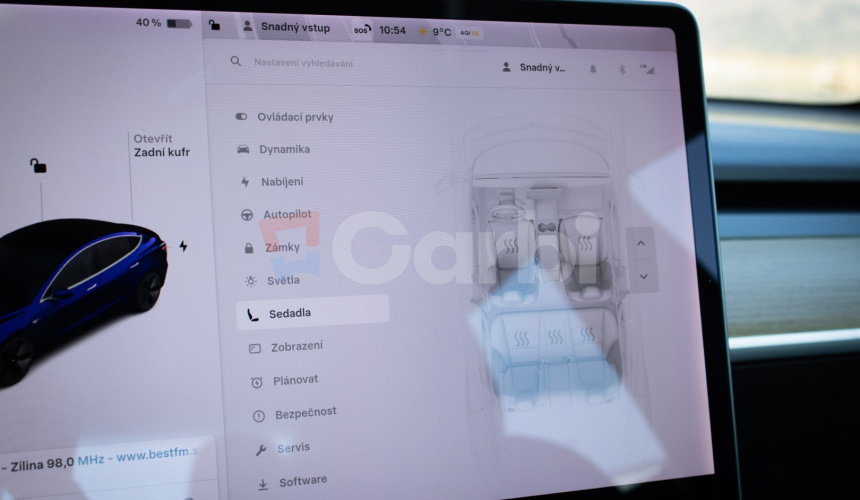 Tesla Model 3 Long Range, Premium Sound, Ťažné, Deep Blue Met, po servise, DPH