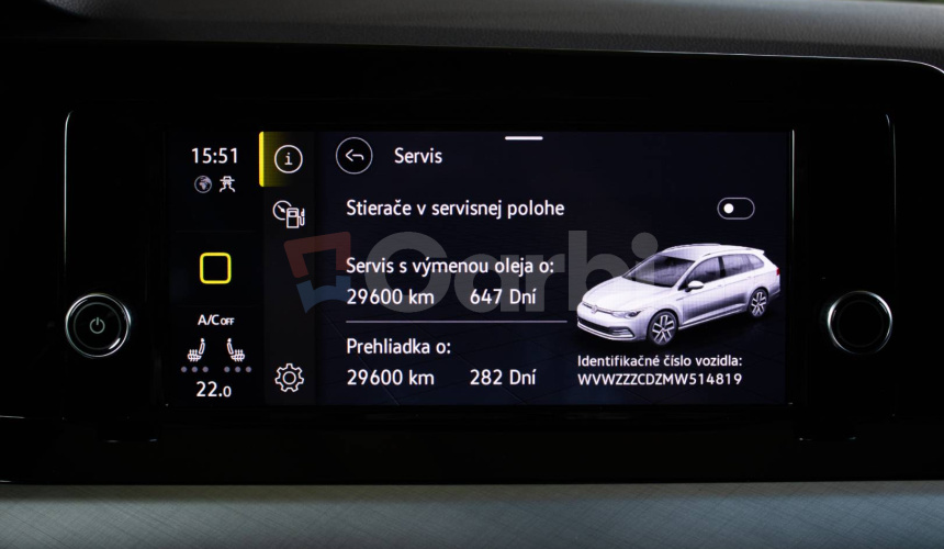 Volkswagen Golf Variant 1.5 TSI Life, Slovenské, Mŕtvy uhol, Lane assist, Adaptívny tempomat, k