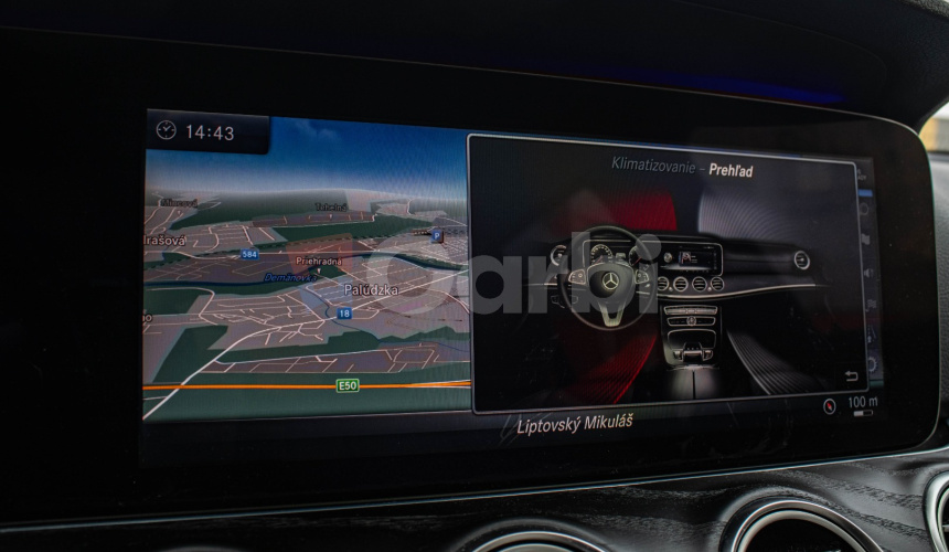 Mercedes-Benz E trieda Kombi E200D, 110kW, 9G TRONIC, Panorama, Virtual, Burmester, Vzduch