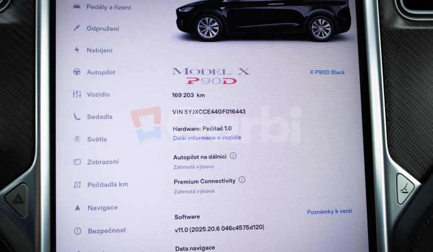 Tesla Model X 90D Ludicrous 700PS 7 miest, Free Supercharger SC01, SOH 98%, CCS adaptér