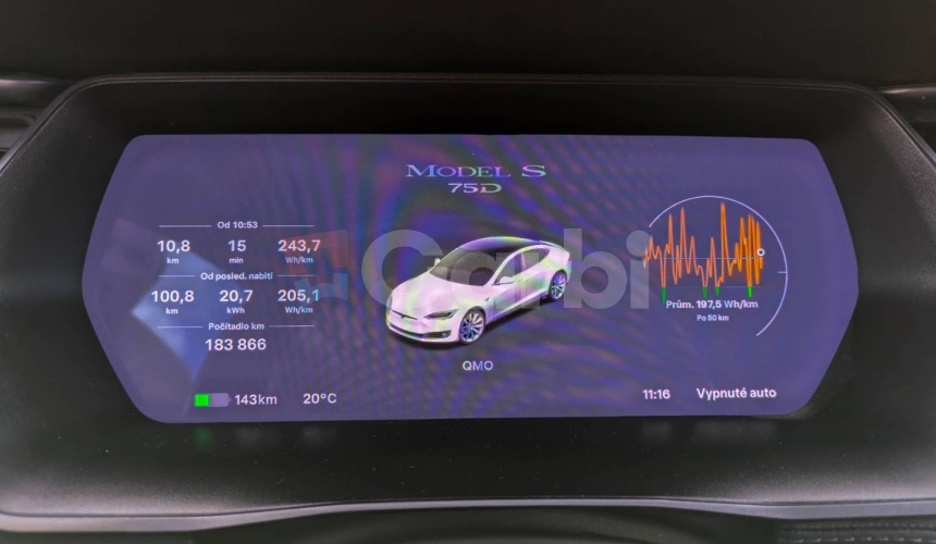 Tesla Model S 75D 4x4 386kW, Premium Konektivita, Panoráma, Autopilot