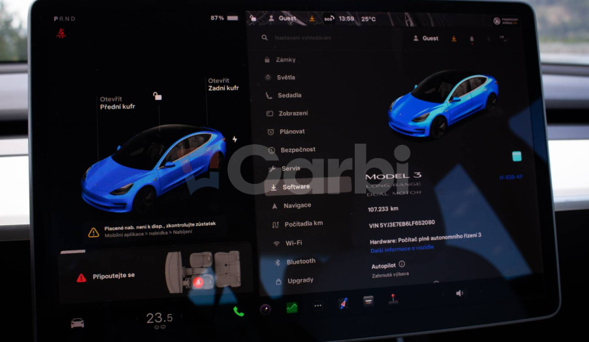 Tesla Model 3 Long Range 4x4 Premium Sound, Biely interiér, odpočet DPH