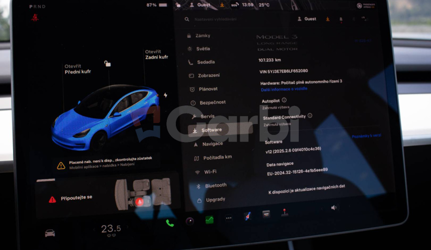Tesla Model 3 Long Range 4x4 Premium Sound, Biely interiér, odpočet DPH