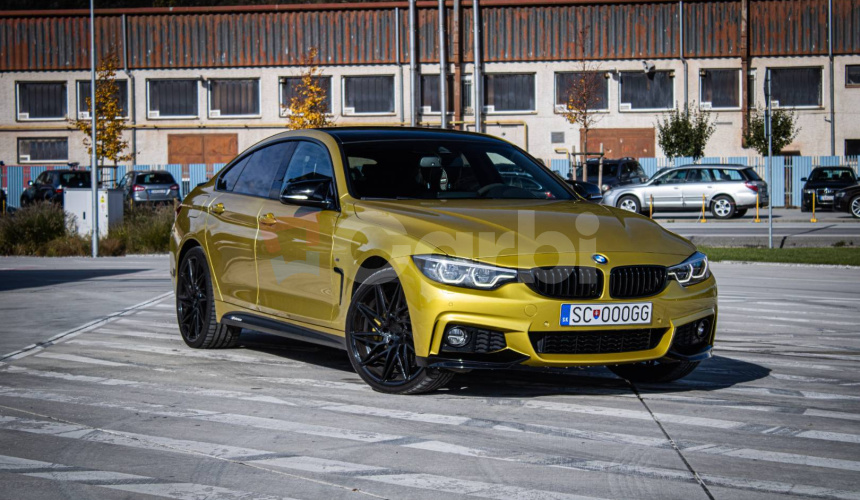 BMW Rad 4 Gran Coupé M440i xDrive M Performance, M výfuk, HUD, Harman Kardon, Austin Yellow, TO