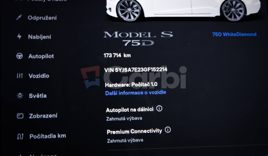Tesla Model S 75D Free Supercharging, SOH 92%, Vzduch, Panoráma, Dechrom