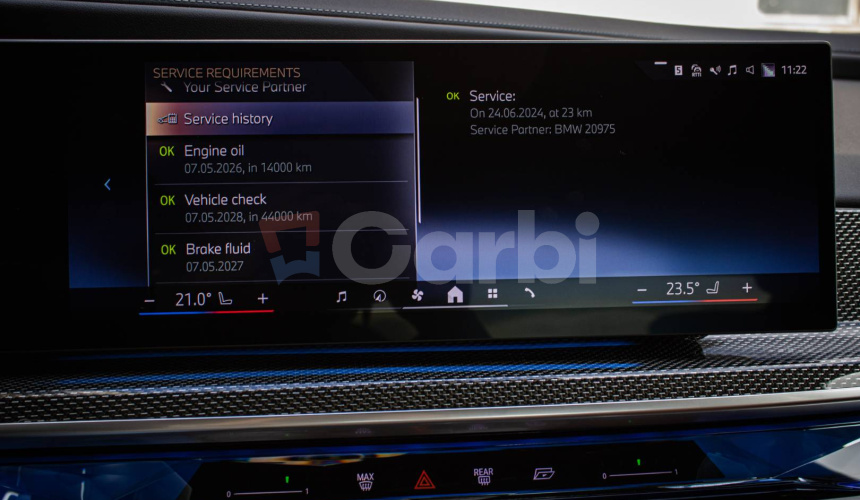 BMW Rad 7 740d xDrive M Pro, Merino Tartufo, TV, Massage, Crystal, Sky Lounge, Carbon, TOP