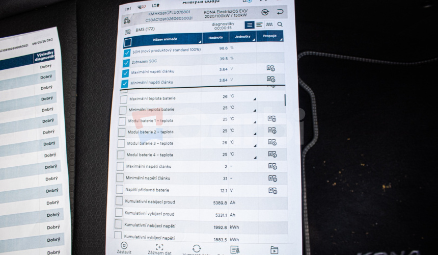 Hyundai Kona Electric+ 64kWh batéria 98% SOH, slovenské s históriou, HUD, Krell audio, DPH