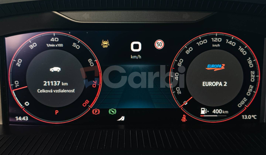 Škoda Octavia Combi VRS 195kW DSG Webasto, Virtual Cockpit