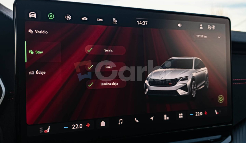 Škoda Octavia Combi VRS 195kW DSG Webasto, Virtual Cockpit