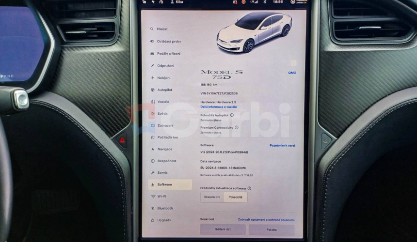 Tesla Model S 75D 4x4 386kW, Premium Konektivita, Panoráma, Autopilot