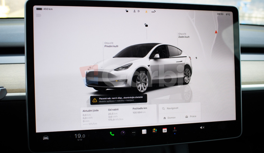 Tesla Model Y Long Range Ryzen, R20, SOH 92%, nelakované, Matrix, 4x dvojité sklá, DPH