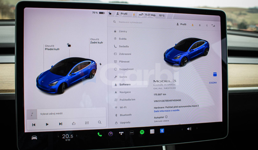 Tesla Model 3 Long Range 75 kWh, Premium Audio, 4x4, ťažné zariadenie, odpočet DPH
